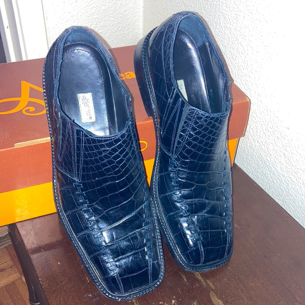 Men’s Black Genuine Crocodile dress shoes